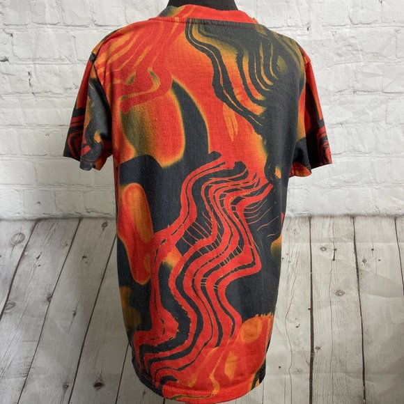 Hype Boys 7-8 Years Orange Flame Look Short Sleeve Logo Chest T-Shirt - Picture 5 of 7